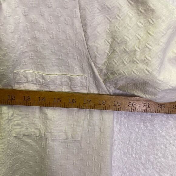 Hatch Cream The Art Maternity 100% Cotton Textured Long Sleeve Jumpsuit Size 0 - Picture 6 of 12